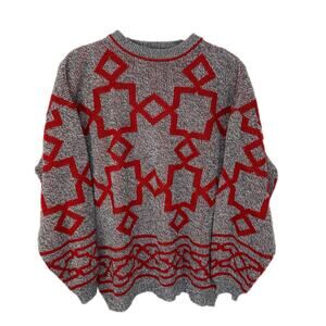 Vintage Grandpa Geo Pattern Crewneck Sweater - Men's Size M